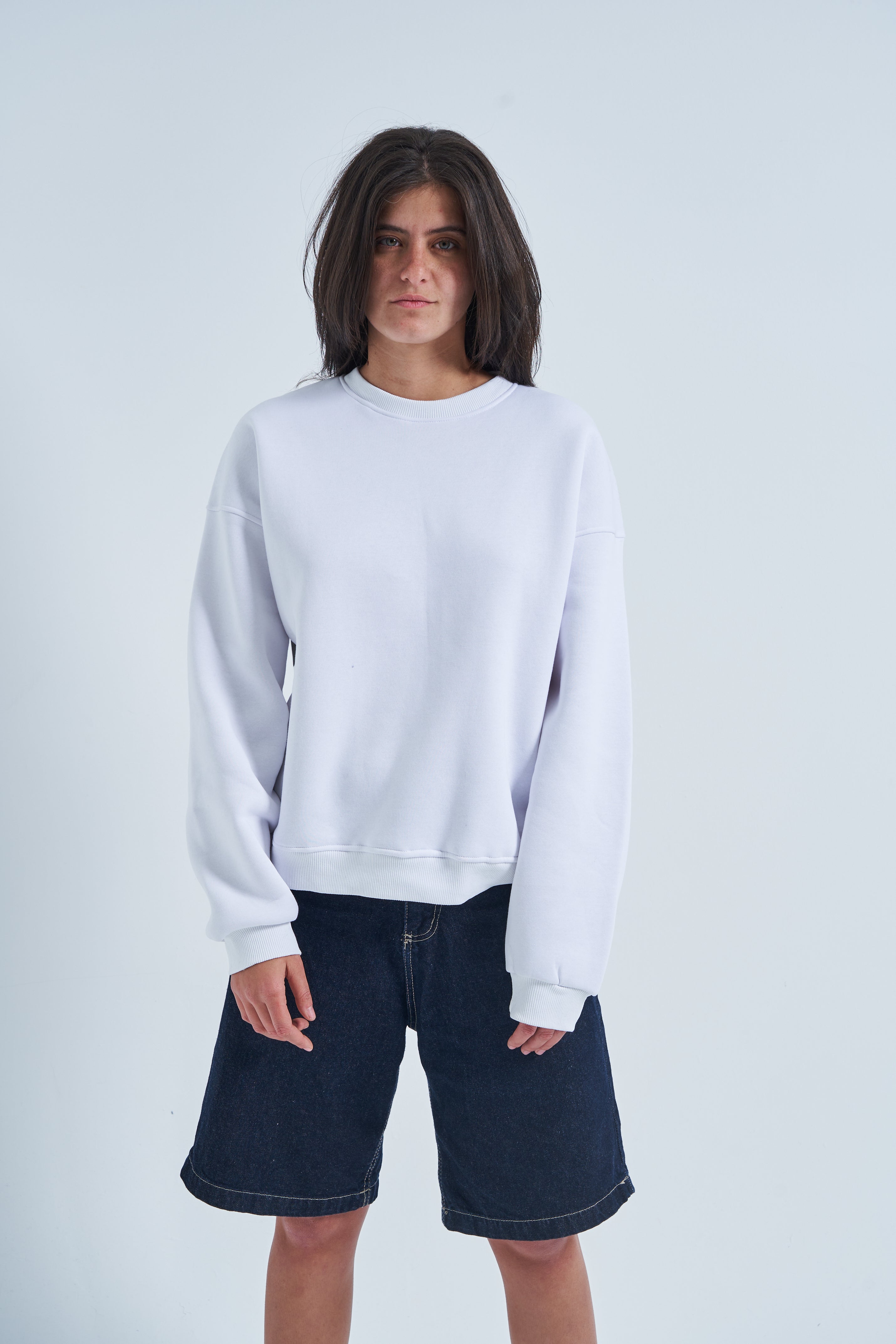 Money Mind Crewneck in White