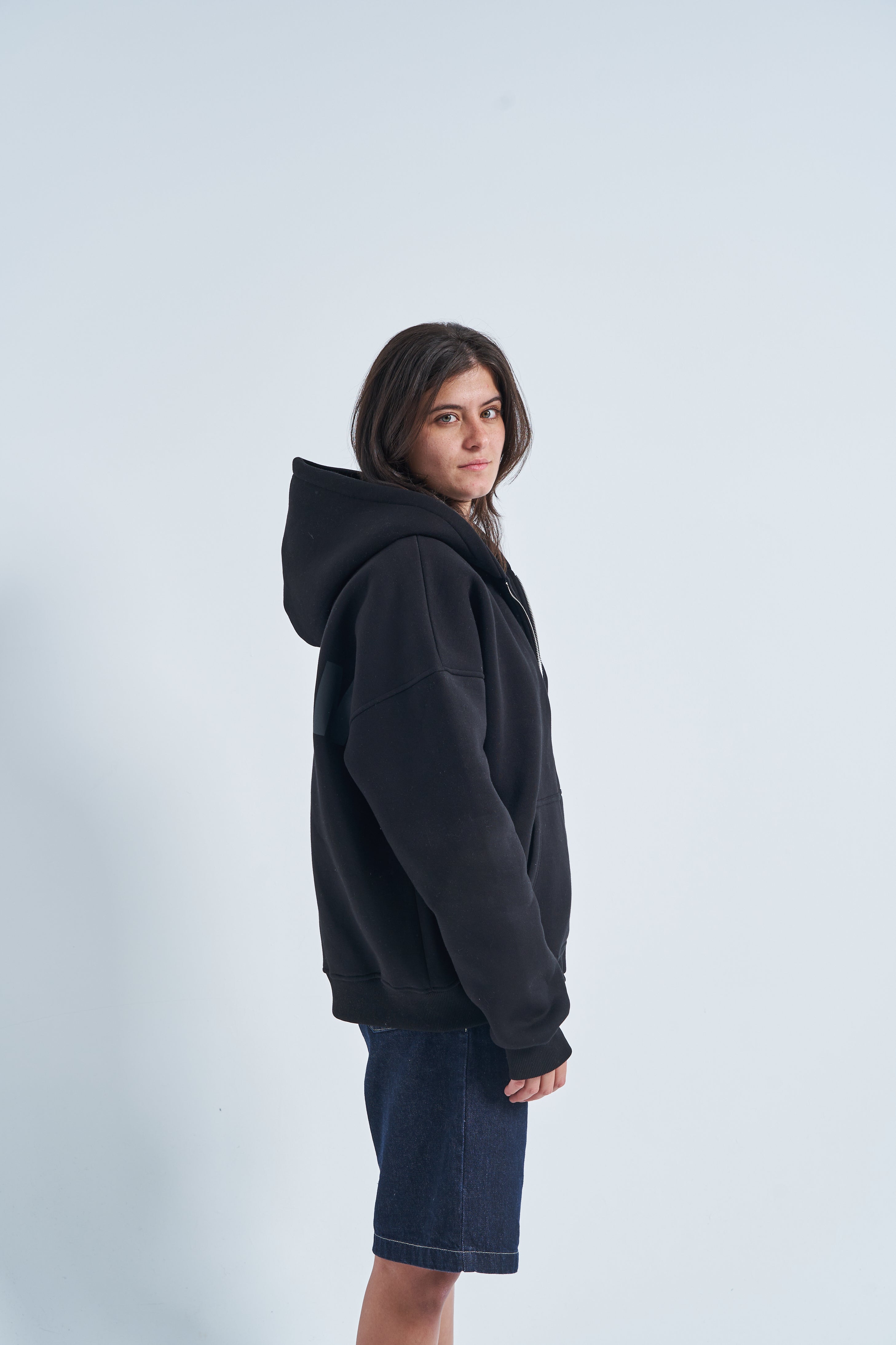 illusion jacket in black