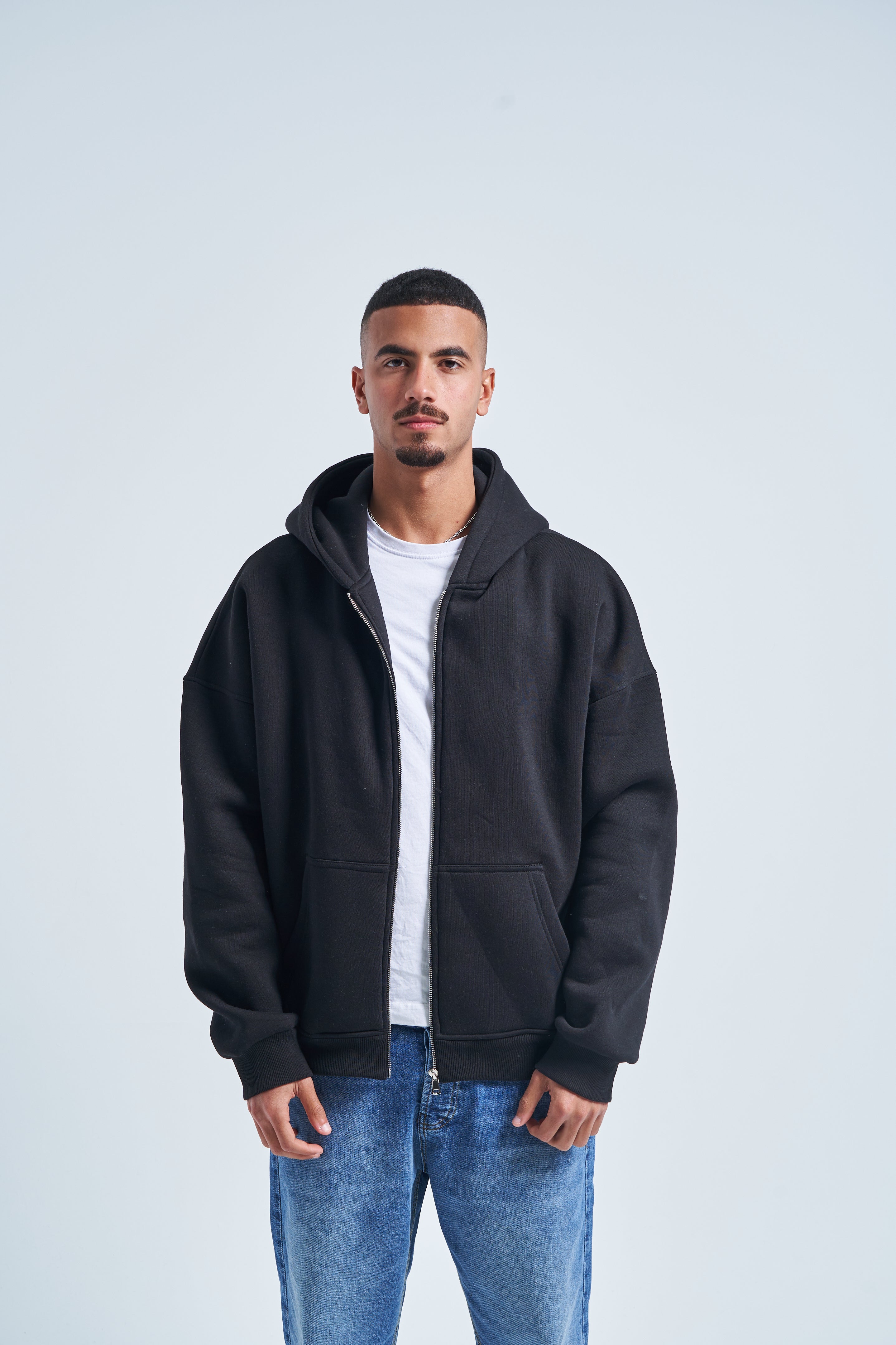 illusion jacket in black