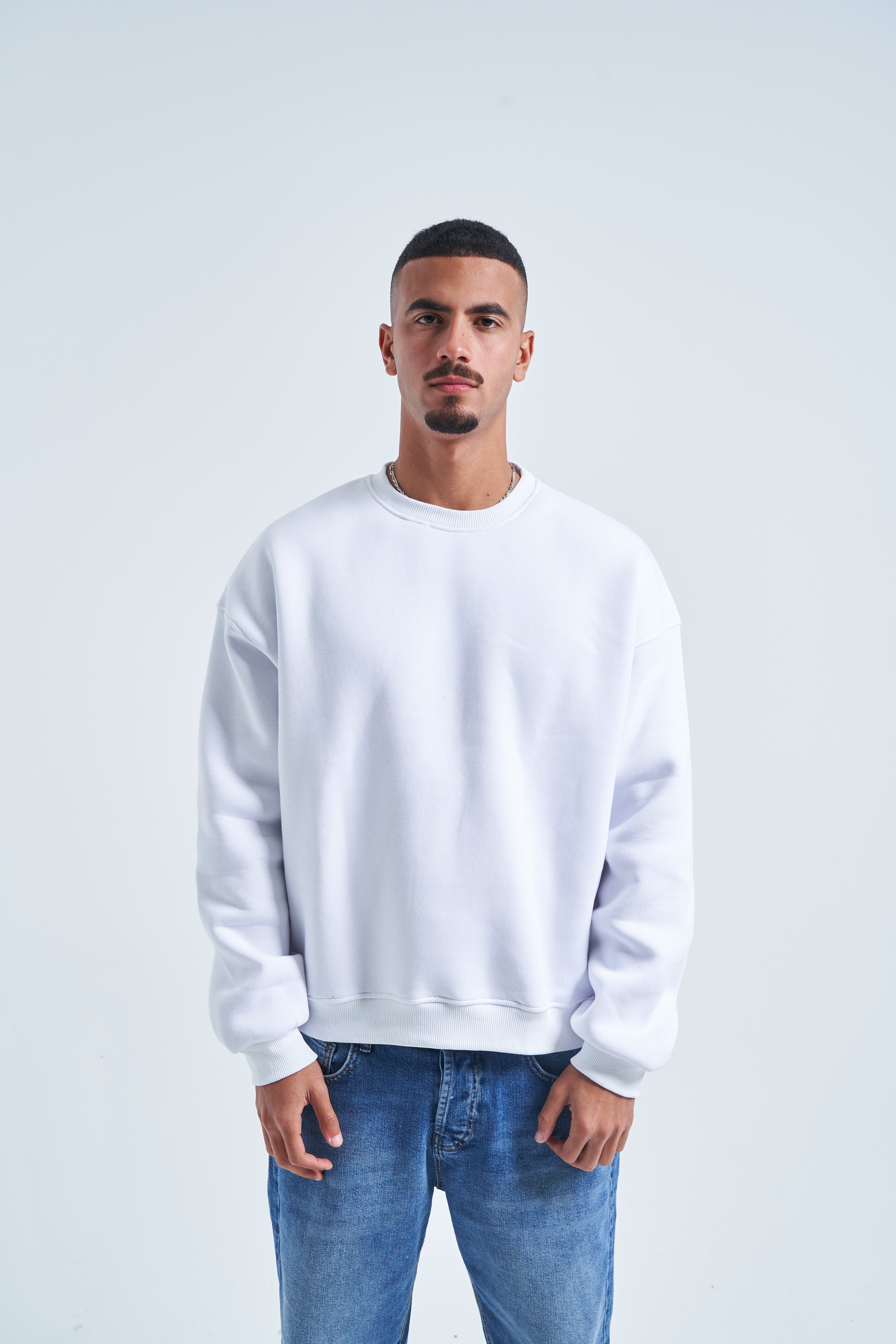 Money Mind Crewneck in White