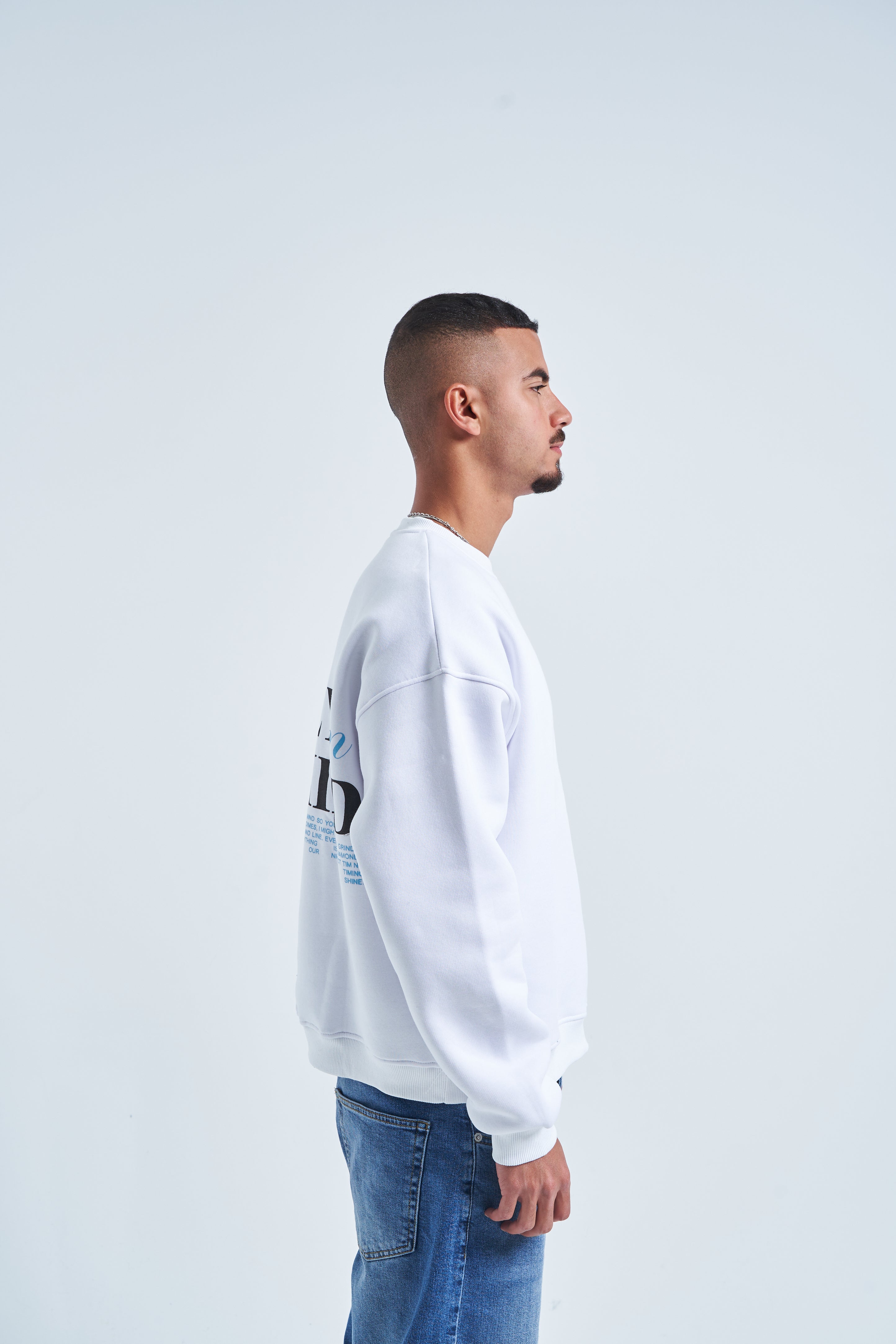 Money Mind Crewneck in White